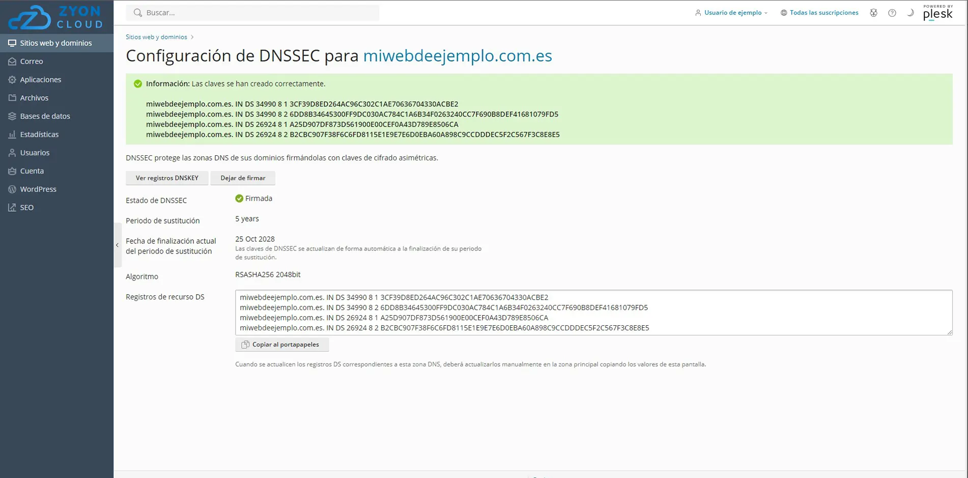 configurar DNSSEC 4